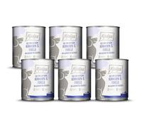 MjAMjAM - Nourriture Humide Premium pour Chiens - Duo de Poulet juteux & Truite aux courgettes cuites à la Vapeur, Paquet de 6 (6 x 800g), sans céréales avec Extra Viande