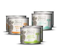 MjAMjAM - nourriture humide premium pour chiens - emballage mixte I - poulet & canard, boeuf, dinde, pack de 6 (6 x 200 g), nature avec supplément de viande