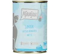 MjAMjAM - nourriture humide premium pour chiens - Junior juicy chicken with egg, pack de 6 (6 x 400 g), nature avec extra viande