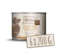 MjAMjAM - Nourriture Humide Premium pour Chiens - Poulet Pur juteux, Pack de 6 (6 x 200 g), sans céréales avec Un supplément de Viande