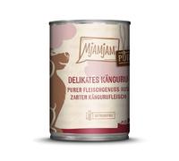 MjAMjAM - nourriture humide premium pour chiens - pur plaisir de la viande - délicieux kangourou pur, pack de 6 (6 x 400 g), sans céréales avec de la viande supplémentaire