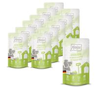 MjAMjAM - Nourriture humide premium pour chiens - Quetschie - viande de bœuf savoureuse accompagnée de pommes de terre cuites et de petits pois croquants, pack de 12 (12 x 125g)