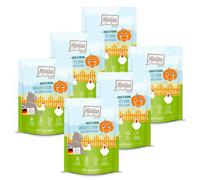 MjAMjAM - Nourriture pour chat - Quetschie - Chicks & Friends - Délicieux poulet sur courge cuite à la vapeur - 6 x 300 g