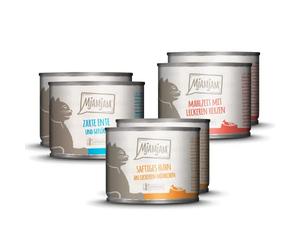 MjAMjAM - Pack d'essai de nourriture premium pour chat, nourriture humide avec supplément de viande, sans céréales 200 g (pack de 6)