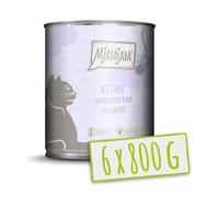MjAMjAM - Pâtée pour Chaton - Veau Exquis à l’Huile de Saumon 800 g x6