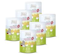 MjAMjAM - Premium Alimentation Humide pour Chats - Quetschie - Chicks & Friends Poulet délicat aux Fraises fruitées, Paquet de 6 (6 x 300g), sans céréales