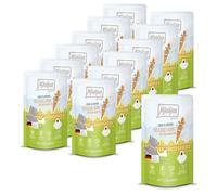 MjAMjAM - Premium Nourriture Humide pour Chats - Quetschie - Chicks & Friends délicieux Poulet aux Fines Carottes, Paquet de 12 (12 x 125g), sans céréales