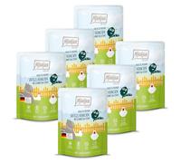 MjAMjAM - Premium Nourriture Humide pour Chats - Quetschie - Chicks & Friends Poulet juteux aux épinards cuits à la Vapeur, Paquet de 6 (6 x 300g), sans céréales