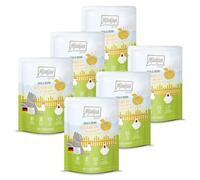 MjAMjAM - Premium Nourriture Humide pour Chats - Quetschie - Chicks & Friends Poulet Tendre aux Savoureux Morceaux de Pomme, Paquet de 6 (6 x 300g), sans céréales