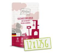 MjAMjAM Quetschie Nourriture pour chat à la venaison, dinde et canneberges - 12 x 125 g