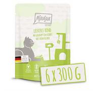 MjAMjAM Quetschie Nourriture pour chat au bœuf, courge et foie de poulet - 6 x 300 g