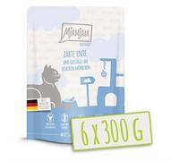 MjAMjAM - nourriture humide premium pour chats - Quetschie - tendre canard & volaille avec de délicieuses carottes, pack de 6 (6 x 300 g), sans céréales avec supplément de viande