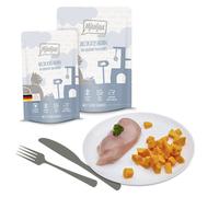MjAMjAM Sachet de nourriture pour chat au poulet et potiron cuit à la vapeur - 125 g
