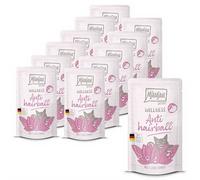 MjAMjAM - Nourriture humide Premium pour chats - Wellness - Anti Hairball - Bœuf, paquet de 12 (12 x 125g), sans céréales