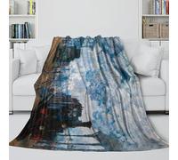 MJASVNDFO Gare Saint Lazare Couverture Douce Et Pelucheuse - Monet Couverture Douce Cadeau Anniversaire pour Mari/Petit Ami/Petite Amie/Voisin - Lit Canapé Bureau 60x80inch(150x200cm)