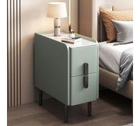 MJBDCVN Armoire de rangement tendance, table de chevet à double tiroir, table de chevet en bois avec tiroirs, avec pieds effilés, pour chambre à coucher, salon et couloir (dimensions : 40 x 40 x 50 cm