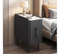 MJBDCVN Armoire de rangement tendance, table de chevet à double tiroir, table de chevet en bois avec tiroirs, avec pieds effilés, pour chambre à coucher, salon et couloir (dimensions : 30 x 40 x 50 cm