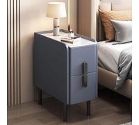 MJBDCVN Armoire de rangement tendance, table de chevet à double tiroir, table de chevet en bois avec tiroirs, avec pieds effilés, pour chambre à coucher, salon et couloir (dimensions : 30 x 40 x 50 cm