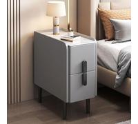 MJBDCVN Armoire de rangement tendance, table de chevet à double tiroir, table de chevet en bois avec tiroirs, avec pieds effilés, pour chambre à coucher, salon et couloir (dimensions : 30 x 40 x 50 cm