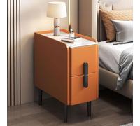 MJBDCVN Armoire de rangement tendance, table de chevet à double tiroir, table de chevet en bois avec tiroirs, avec pieds effilés, pour chambre à coucher, salon et couloir (dimensions : 30 x 40 x 50 cm