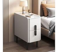 MJBDCVN Armoire de rangement tendance, table de chevet à double tiroir, table de chevet en bois avec tiroirs, avec pieds effilés, pour chambre à coucher, salon et couloir (dimensions : 20 x 40 x 50 cm