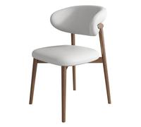 MJBDCVN Chaise de salle à manger latérale en cuir synthétique avec surface imperméable et pieds en bois, chaise de salon sans accoudoirs du milieu du siècle pour cuisine, restaurant et salon, chambre