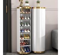 MJBDCVN Meuble à chaussures rotatif à 360 degrés pour le rangement d'entrée - Support moderne en métal pour les petits espaces - Support vertical de rangement de chaussures