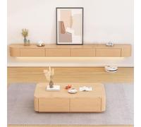 MJBDCVN Meuble TV flottant en bois massif, meuble TV mural étagères flottantes modernes pour console multimédia centre grand banc de rangement TV avec porte de (taille : 120 cm, couleur : bois)