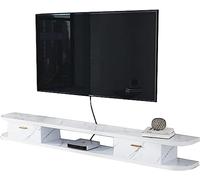 MJBDCVN Meuble TV mural flottant, centre de divertissement mural, étagères de rangement flottantes, étagère murale TV (taille : 120 cm, couleur : A)