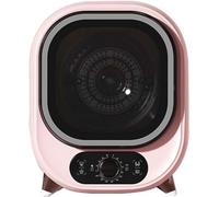 MJBDCVN Petit sèche-Linge, sèche-Linge à condensateur Portable de 3 kg, Mini-sèche-Linge à essorage Automatique à 5 Modes de séchage, for Utilisation sur comptoir ou Montage Mural(Color:Rose)