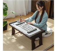 MJBDCVN Table antique avec pieds pliants, table de méditation japonaise multifonctionnelle et tatami pour ordinateur portable pour manger et boire du café (taille : 70 x 34 x 29 cm)