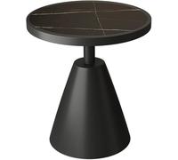 MJBDCVN Table d'appoint ronde en ardoise avec base en métal pour salon ou chambre à coucher (couleur : D)