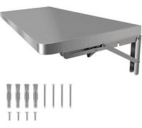 MJBDCVN Table murale en acier inoxydable, bureau mural épais, étagère de rangement de cuisine, buanderie, design pliable, panneau pliable en acier inoxydable (taille : 120 x 30 cm)