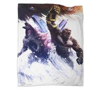 MJCZEGDCR Godzilla Literie Couverture Impression 3D Peluche Super Douce Et Douillette en Microfibre Lit Cadeau pour Garçons Et Filles pour Enfant Voyage 50x60inch(127x152cm)