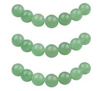MJDCB 10mm 35 pièces Aventurine Verte Perle Pierre Naturelle Ronde en Vrac Perles Semi Precieuse pour Fabrication de Bijoux de Bracelets et de Colliers