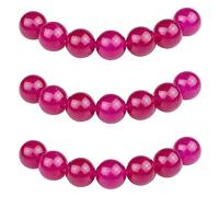 MJDCB 10mm 35 pièces Perle Pierre Jade Rouge Sombre Ronde en Vrac Perles Semi Precieuse pour Fabrication de Bijoux de Bracelets et de Colliers