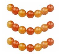 MJDCB 12mm 30 pièces Cornaline Rouge Perle Pierre Naturelle Ronde en Vrac Perles Semi Precieuse pour Fabrication de Bijoux de Bracelets et de Colliers