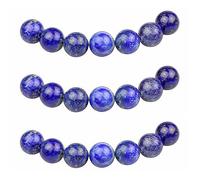 MJDCB 12mm 30 pièces Lapis Lazuli Perle Pierre Naturelle Ronde en Vrac Perles Semi Precieuse pour Fabrication de Bijoux de Bracelets et de Colliers