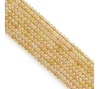 MJDCB 320pcs Petites Perles de Pierre Naturelle 2mm Citrine Pierres Précieuses Ronde Lisse en Vrac pour La Fabrication de Bijoux Bracelets Boucles D'oreilles Colliers Accessoires