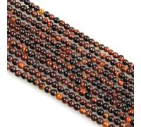 MJDCB 320pcs Petites Perles de Pierre Naturelle 2mm Oeil Tigre Rouge Pierres Précieuses Ronde Lisse en Vrac pour La Fabrication de Bijoux Bracelets Boucles D'oreilles Colliers Accessoires