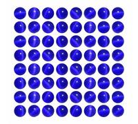 MJDCB 35 pièces Petites Perles Oeil de Chat Bleu Saphir 10mm Perles de Cristal Ronde Vrac pour La Fabrication de Bijoux Bracelets Boucles D'oreilles Colliers Accessoires