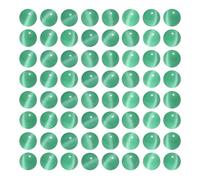 MJDCB 35 pièces Petites Perles Oeil de Chat Vert Bleu 10mm Perles de Cristal Ronde Vrac pour La Fabrication de Bijoux Bracelets Boucles D'oreilles Colliers Accessoires