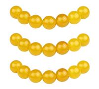 MJDCB 4mm 85 pièces Agate Jaune Perle Pierre Naturelle Ronde en Vrac Perles Semi Precieuse pour Fabrication de Bijoux de Bracelets et de Colliers