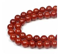 MJDCB 4mm 85 pièces Agate Veines de Dragon Rouge Perle Pierre Naturelle Ronde en Vrac Perles Semi Precieuse pour Fabrication de Bijoux de Bracelets et de Colliers