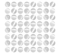 MJDCB 60 pièces Petites Perles Oeil de Chat Blanc 6mm Perles de Cristal Ronde Vrac pour La Fabrication de Bijoux Bracelets Boucles D'oreilles Colliers Accessoires