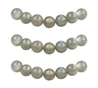 MJDCB 6mm 60 pièces Perle Labradorite Naturelle Ronde en Vrac Perles Semi Precieuse pour Fabrication de Bijoux de Bracelets et de Colliers