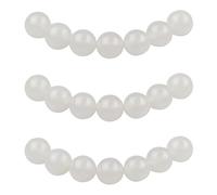 MJDCB 8mm 43 pièces Agate Blanche Perle Pierre Naturelle Ronde en Vrac Perles Semi Precieuse pour Fabrication de Bijoux de Bracelets et de Colliers