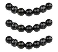 MJDCB 8mm 43 pièces Agate Rayée Noire Perle Pierre Naturelle Ronde en Vrac Perles Semi Precieuse pour Fabrication de Bijoux de Bracelets et de Colliers