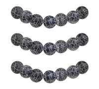 MJDCB 8mm 43 pièces Agate Veine de Dragon Noir Perle Pierre Naturelle Ronde en Vrac Perles Semi Precieuse pour Fabrication de Bijoux de Bracelets et de Colliers