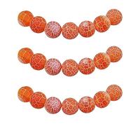MJDCB 8mm 43 pièces Agate Veine de Dragon Orange Perle Pierre Naturelle Ronde en Vrac Perles Semi Precieuse pour Fabrication de Bijoux de Bracelets et de Colliers